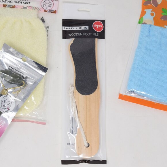 Home Spa Bath Mitt Hair Wrap Facial Roller Foot File New Gift Mom Bride Stocking - Picture 5 of 10